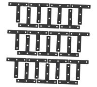 FUNOMOCYA 20 Pcs Black Flat T-Shaped Braces Furniture Mending Plates with Strong Load-Bearing Capacity for Shelf Support and Corner Fixing Easy Installation for Wall Brackets