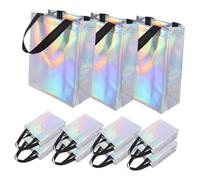 FUNOMOCYA 20 Pcs Iridescent Reusable Gift Bags with Handles Non Woven Polyester Tote Bags for Party Favors Shopping Wedding Birthday Halloween Thanksgiving Presents