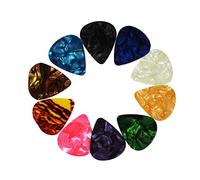 FUNOMOCYA 20pcs 0.46mm Celluloid Thin Ukulele Guitar Picks Heart-shaped Plectrums for Acoustic and Electric Guitar Playing
