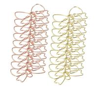FUNOMOCYA 20Pcs Bowknot Shaped Metal Paper Clips Rose Gold Gold Decorative Multi Use Clips for Photos Notes Files Strong Clamping Force Lightweight and Portable Office Stationery
