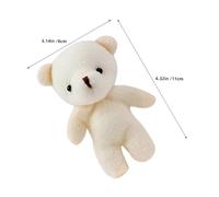 FUNOMOCYA 20pcs Cute Linked Mini Bear Pendant Soft Stuffed Animal Hanging Charms for Backpacks Bags Car Decor Adorable Small Bear Keychain Accessories for and Party Favors
