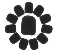 FUNOMOCYA 20pcs Handheld Microphone Windscreen Sponge Cover Set Black Foam Mic Cover 30x22x8mm Reduces Environmental Noise Easy to Clean Soft Material