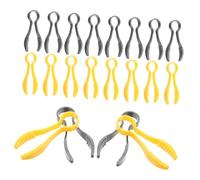 FUNOMOCYA 20Pcs Plastic Tweezers Jumbo Clip Educational for Preschool Fine Motor Skills Development Bug and Beads Sorting Kindergarten Experiment Tools