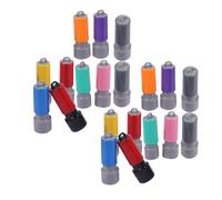 FUNOMOCYA 20pcs Portable Round Stamp Cases for DIY Seal Making Supplies Multi-use Blank Seal Making Tools Plastic Crafting Cases for Ink Stamps and Embossing Projects