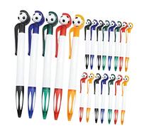 FUNOMOCYA 20Pcs Soccer Ballpoint Pens with Creative Football Top Retractable Ink Pens for Students Stationery Office and School Note Taking Clip Design