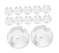FUNOMOCYA 20pcs Transparent Limit Buckle Blinds Blind Cord Holder Beaded Chain Connector Chain Strap Connector Ball Bead Tensioner Roller See
