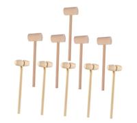FUNOMOCYA 20Pcs Wooden Crab Mallet Set Hammer for Seafood Shell Cracking Educational Wood Hammer Tools for Boys and Multipurpose Kitchen Helper for Lobster Crab Walnut and DIY Crafts