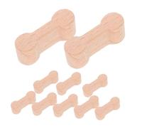 FUNOMOCYA 20pcs Wooden Dog Bone Train Track Connectors Lightweight Compact Railway Adaptors for Train Enhance Play Compatible with Wooden Tracks