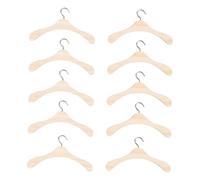 FUNOMOCYA 20pcs Wooden Doll Clothes Hangers Miniature BJD Doll Accessories Practical Organizers for Dollhouse Wardrobe Gift to Keep Neat and Tidy