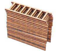 FUNOMOCYA 20Pcs Wooden Ladder Decoration Miniature Stairs for Sand Table Landscape Model DIY Mini House Layout Props for Micro Garden and Soldier Scene