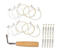 FUNOMOCYA 21pcs Lyre Strings Changing Kit 10 Lyre Strings 10 Harp Pegs and 1 Tuning Wrench Set for Harp Repair and Replacement Accessories