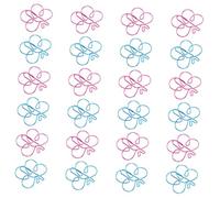 FUNOMOCYA 24pcs Butterfly Shaped Paper Clips Colorful Decorative Metal Bookmarks for Office School File Organization Cute Finger Paperclip Planner Clips for Wedding Stationery Gifts