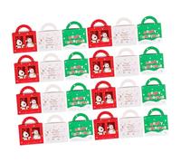 FUNOMOCYA 24Pcs Christmas Boxes Set, Paper Candy Packaging Boxes in Pink White, Red Green, and Bright Red, Festive Party Storage Containers for Holiday Presents and Candy Treats
