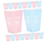 FUNOMOCYA 24pcs Gender Reveal Party Supplies Popcorn Boxes Paper Popcorn Containers for Gender Reveal Party Decorations