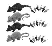 FUNOMOCYA 24pcs Lifelike Fake Mouse Prank Halloween Decoration Realistic Rat Figurines for Spooky Party Tricks and Novelty Jokes