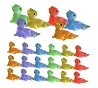 FUNOMOCYA 24pcs Lizard Figurines Glow Dark Craft Statues for Landscape Garden Decor Bonsai Accents Adorable Multi-color Animals for Projects