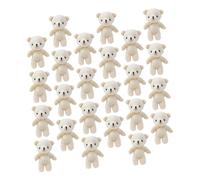 FUNOMOCYA 24Pcs Mini Bear Keychain Soft Plush Portable Bear Pendant Hanging Cute Stuffed Dolls for Decoration and