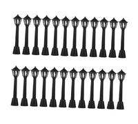 FUNOMOCYA 24pcs Miniature Street Light Lamp Posts for DIY Micro Landscape Decor Transparent Covers for LED Compatibility Authentic Urban Model Lighting for Dollhouse Garden and City Scenes