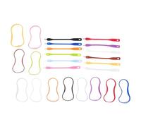 FUNOMOCYA 24pcs Silicone Drink Markers for Gatherings Reusable Wine Glass Charms with Bright Colors and Replaceable Cup Tags Stretchable Bands for Wine Glasses and Bottles Easy to Apply for