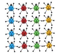 FUNOMOCYA 24pcs Sticky Ladybird Wall Climbing Stretchy Sensory Insect Playthings for Halloween Party Props Bulk for Exploration and Motor Skill Development