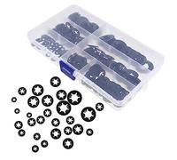 FUNOMOCYA 280pcs Serrated Star Lock Washer Quick Locking Clamping Washers for Fastening and Buffering Machinery Maintenance and Replacement Manganese Construction