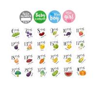FUNOMOCYA 28Pcs Maternity Belly Stickers Pregnancy Progress Photo Props Bump Belly Decals for Pregnant Women Monthly Growth Tracking
