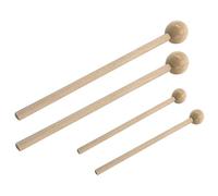 FUNOMOCYA 2pairs round Head Drum Sticks Wooden Handle Percussion Instruments Beginner Adult Drumsticks for Steel Tongue Drumming Accessories
