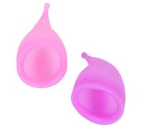 FUNOMOCYA 2pcs 30ml Silicone Feminine Menstrual Cups Flexible and High Temperature Resistant Leak-Proof Design Suitable for Hiking and Sleeping Overnight Purple Silicone Cups Random Color