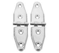 FUNOMOCYA 2pcs 4-Inch Marine Stainless Steel Boat Hatch Hinges, Heavy Duty Deck Door Hinges for Yacht and Camper, Corrosion-Resistant Hardware for Outdoor and Home Use