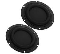 FUNOMOCYA 2Pcs 6.5-Inch Round Rubber Bass Speaker Diaphragm Passive Radiator Membrane with Screws for DIY Subwoofer Repair and Woofer Replacement Parts