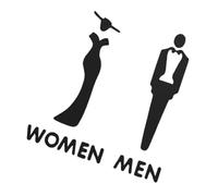 FUNOMOCYA 2pcs Acrylic Bathroom Sign with Self Adhesive Backing Restroom Door Plaques for Men and Women Easy to Install Toilet Decor for Home and Office Walls