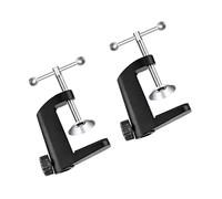 FUNOMOCYA 2pcs Aluminum Alloy Desk Clip Arm C-shaped Clamp Stable Base for Table Lamp Microphone Bracket