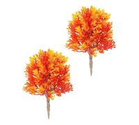 FUNOMOCYA 2Pcs Artificial Maple Tree Model Ornament Creative Landscaping Decoration for Autumn and Fall Decor for Home and Garden Ornamentation