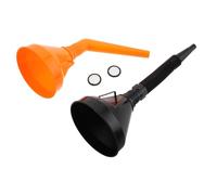 FUNOMOCYA 2pcs Automotive Oil Funnels with Filter Mesh Lightweight Plastic Funnels for Car and Motorcycle Refueling Durable Long Spout Design for Emergency Use and Easy Pouring