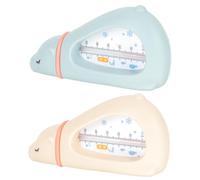 FUNOMOCYA 2pcs Bath Thermometers Animal Shape Water Temperature Measuring Tool for Safety and Comfort Durable Multi Function Tub Pink and Blue