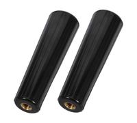 FUNOMOCYA 2pcs BBQ Accessories Insulated Barbecue Tool Handles Thread Heat Resistant Rotisserie Rod Grips Long for Outdoor Grilling and Woodworking Tasks