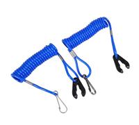 FUNOMOCYA 2pcs Blue Boat Engine Safety Lanyards Emergency Stop Cord Kill Switch Tether for Motorboats and Various Ships