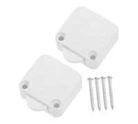 FUNOMOCYA 2pcs Cabinet Light on Off Switch 2a 12v-250v Automatic Door Sensor Switch for Wardrobe and Cupboard Lights 4 Screws White