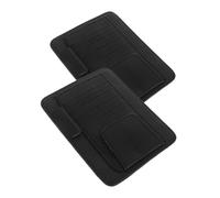 FUNOMOCYA 2pcs Car Visor Organizer Fake Storage Pouch with Sunglasses Holder and Card Sleeve Secure Non Slip Design for Car Documents and License Stylish Auto Interior Accessory for Driving