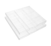FUNOMOCYA 2pcs Clear Acrylic Coin Cases Organizer for Collectors Compact Transparent Storage Box for Coins Medals Badges Display Home Store