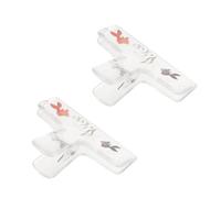 FUNOMOCYA 2pcs Clear Acrylic Music Sheet Clips for Piano Violin Guzheng Transparent Page Holders with Cute Cartoon Design Lightweight Portable Book Clips for Music Practice and Training
