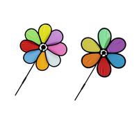 FUNOMOCYA 2Pcs Cloth Windmills Garden Decoration Bright Outdoor Spinning Windmill Ornaments for Party Favors Birthday Bridal Showers