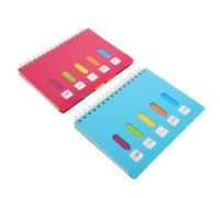 FUNOMOCYA 2pcs Coil Notepads Thick Paper Multipurpose Office and Student Notebooks Smooth Writing Spiral Journals Blue and Rose Red for School Work