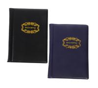 FUNOMOCYA 2pcs Coin Collection Album Storage Book with PU PVC Materials for Collectors Portable Coin Holder Organizer for Secure Display and Preservation