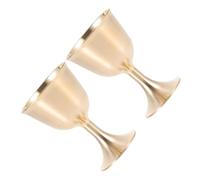 FUNOMOCYA 2Pcs Copper Offering Cups Multi-Function Wine Goblets for Home and Altar Use Holy Sacrifice Mugs with Aging-Resistant Bright Finish Gift for East Asian Culture Enthusiasts