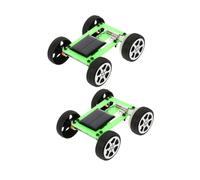 FUNOMOCYA 2pcs DIY Solar Car Kit for Stem Educational Experiment with Motor Assembly Components Green Solar Powered Cars for Creative Science Projects and Engineering Learning