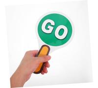 FUNOMOCYA 2pcs Double-sided Traffic Light Paddle Red Green Stop Signs for Teaching Traffic Safety Classroom Educational Tool Road Signs