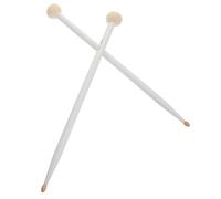 FUNOMOCYA 2pcs Drum Mallets Sticks Professional Wooden Felt Head Music Sticks Non-slip Grip for Rock Band Percussion Jazz Drumming Marching Snare