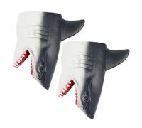 FUNOMOCYA 2Pcs Educational Shark Finger Puppets Soft Realistic DIY Storytelling for Interactive Imaginative Play Washable Non Fading Decorative Shark