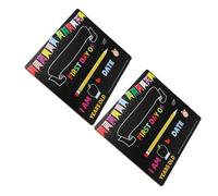 FUNOMOCYA 2PCS First and Last Day of School Chalkboard Set, Reusable Erasable Black Writing Board for, Kindergarten Photo Prop and Back to School Sign